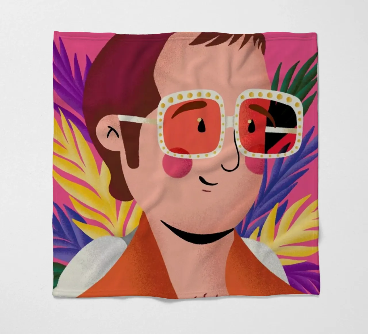 Elton John Portrait coperta in pile da Rafa Gomes
