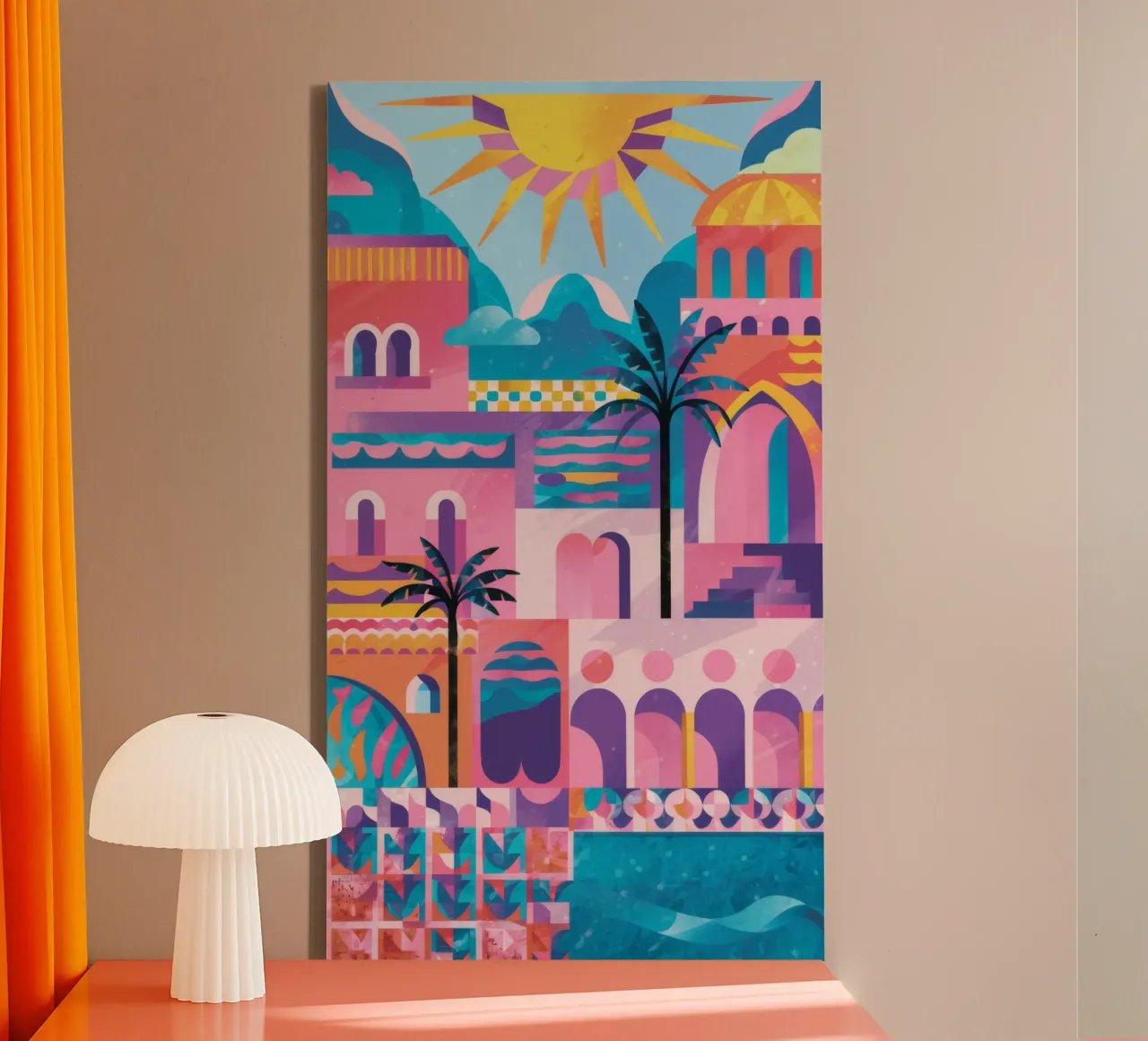 Villa exotique paradisiaque toile de Chroma Haven