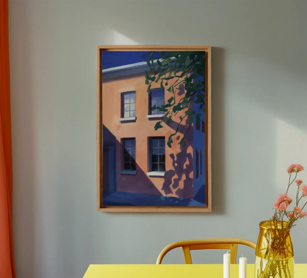 Avondverlichting canvas met Baklijst van Chroma Haven