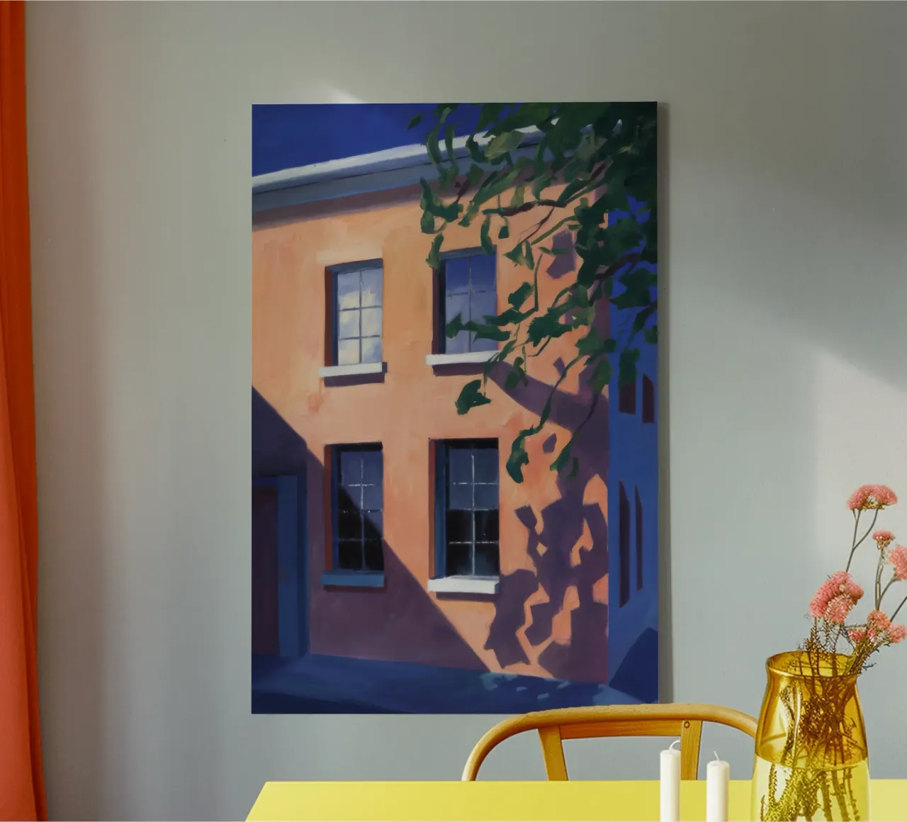 Avondverlichting canvas met Baklijst van Chroma Haven