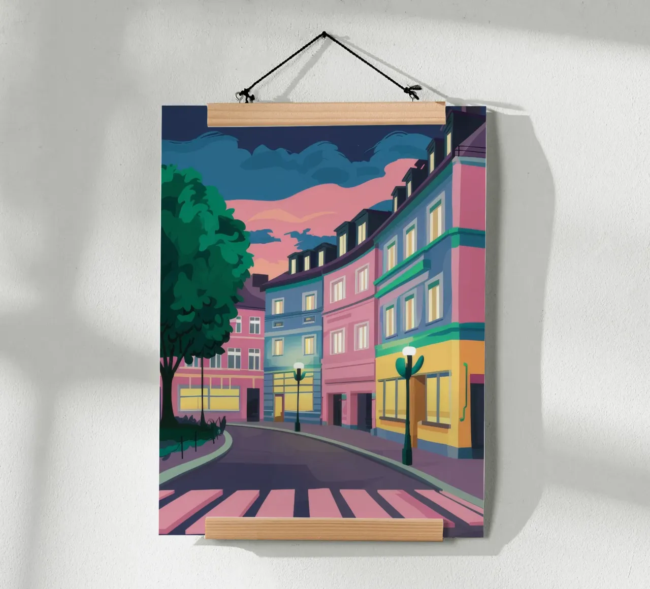 Passeggiata crepuscolare in città carta hahnemühle da Chroma Haven