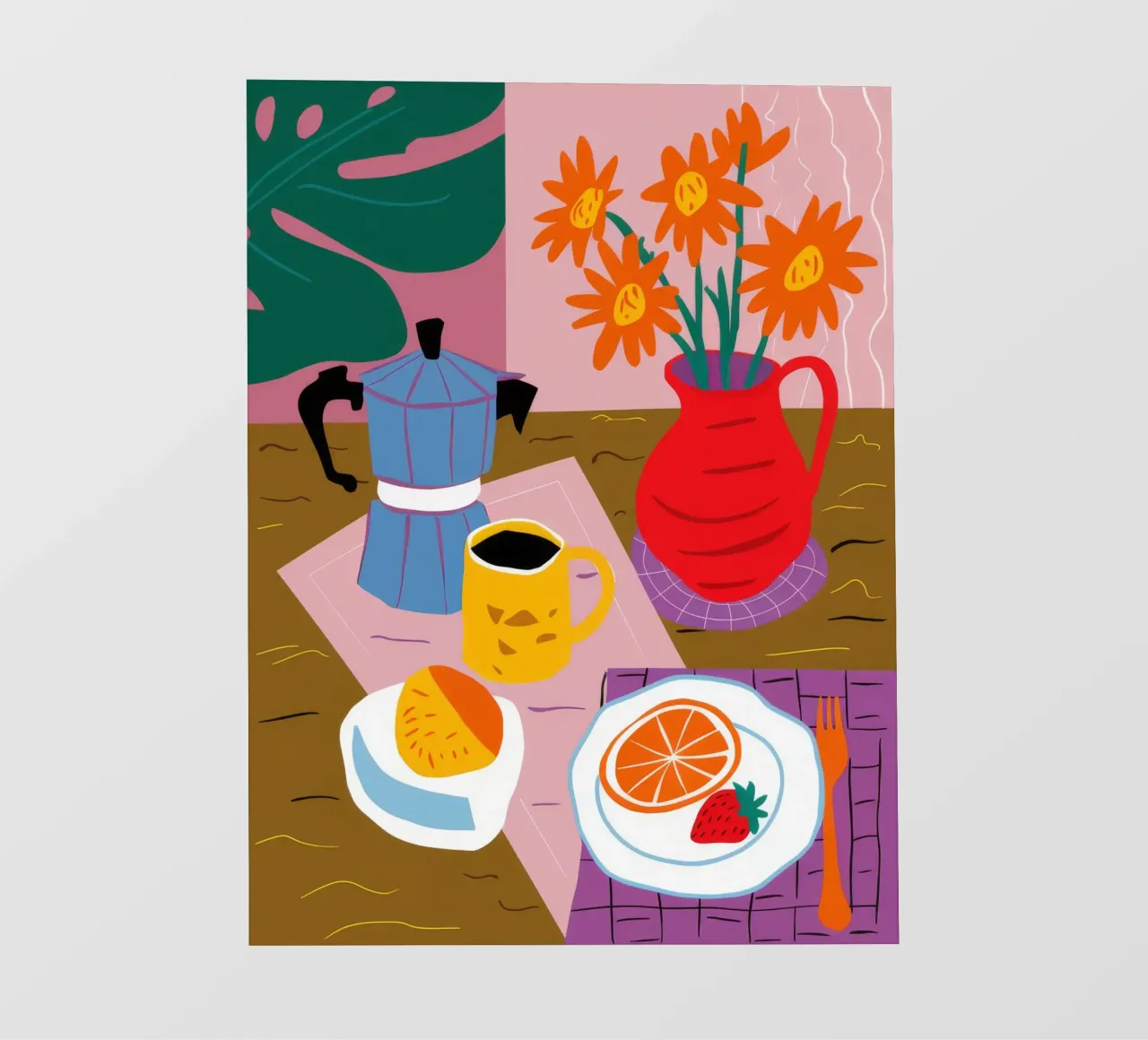 Citrus Coffee Morning photo wallpaper by Haven Mirage