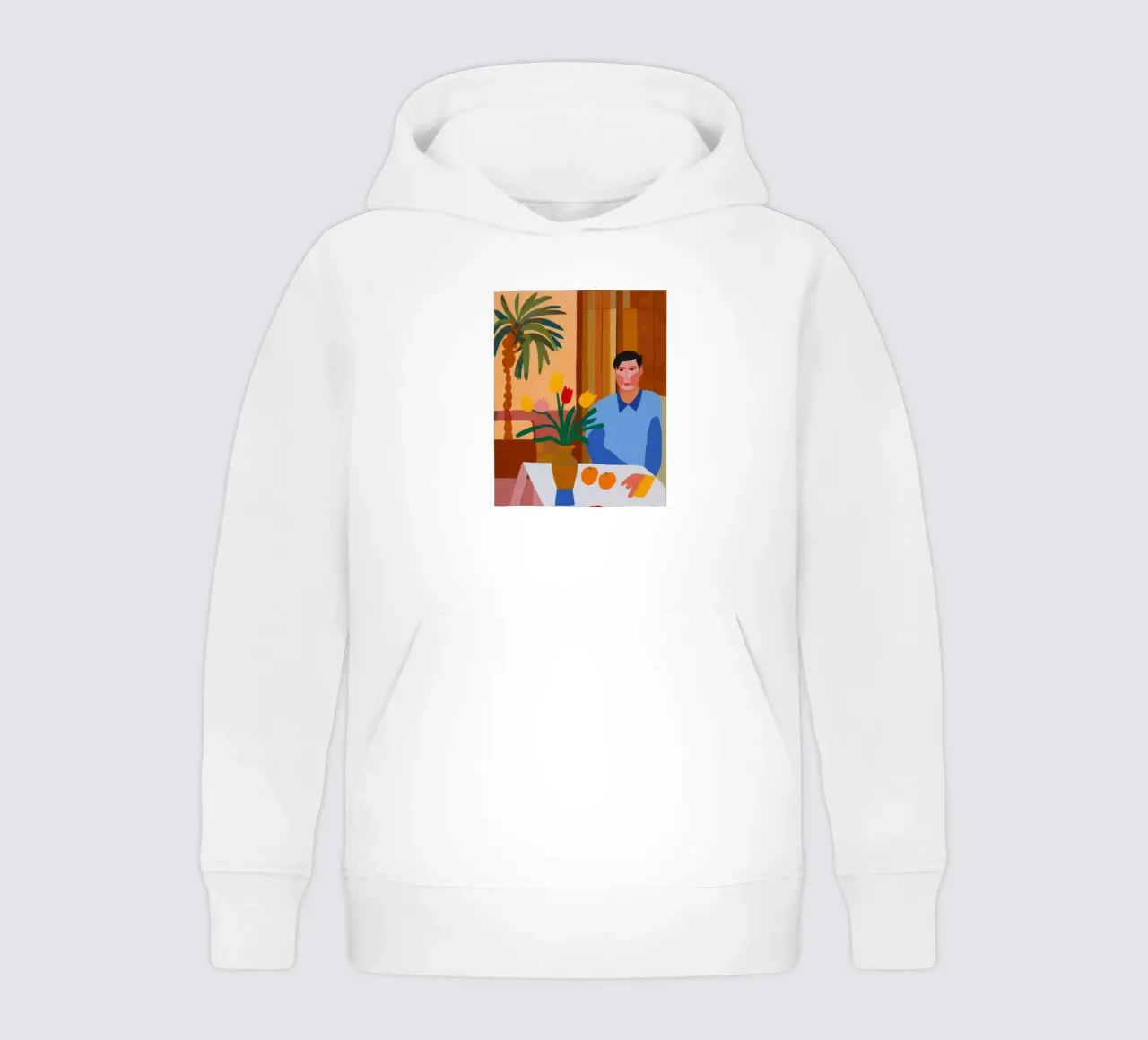 Pensive Palm Repose kids hoodie by Haven Mirage