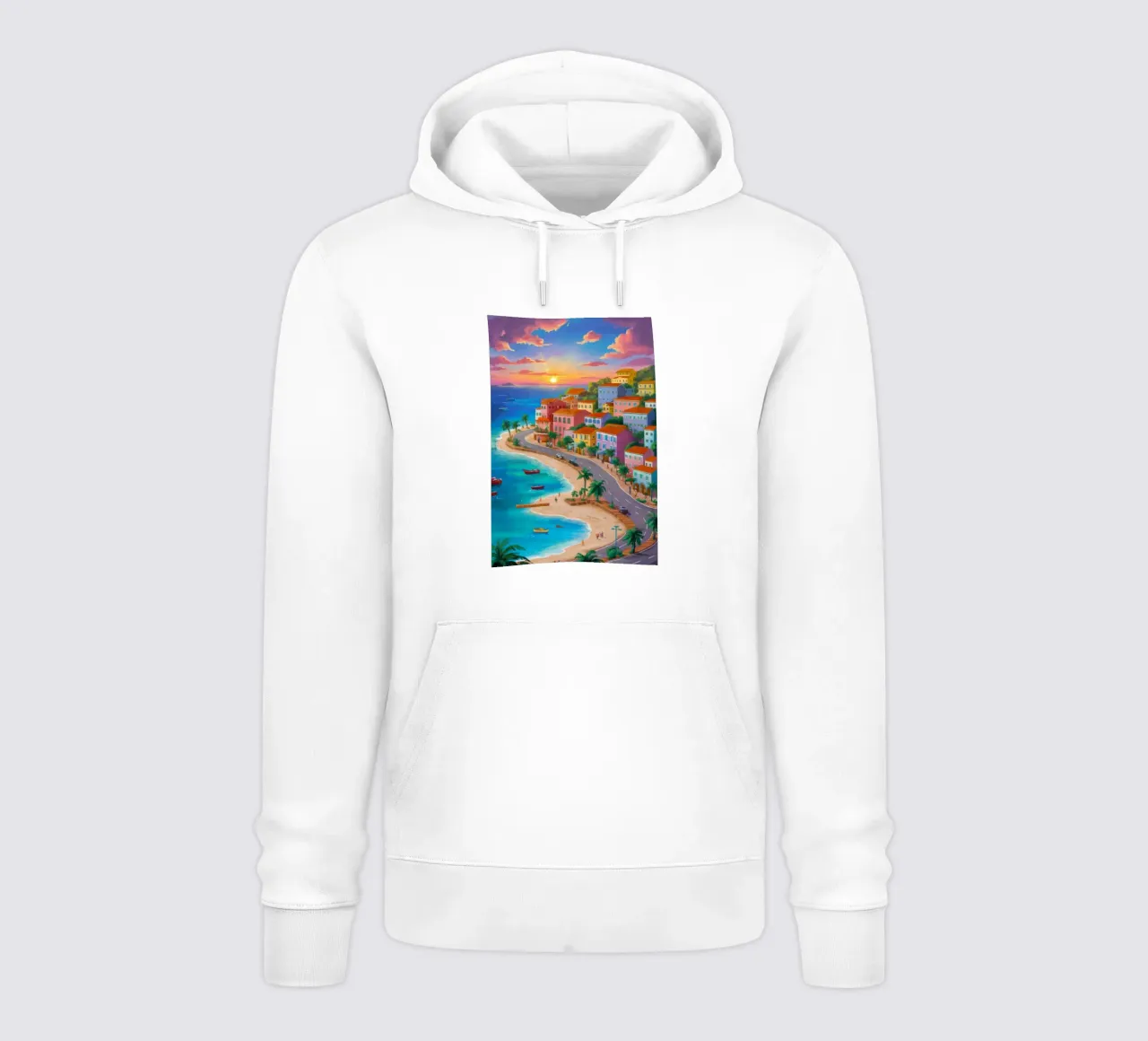 Tramonto Splendore costiero felpa con cappuccio da Chroma Haven
