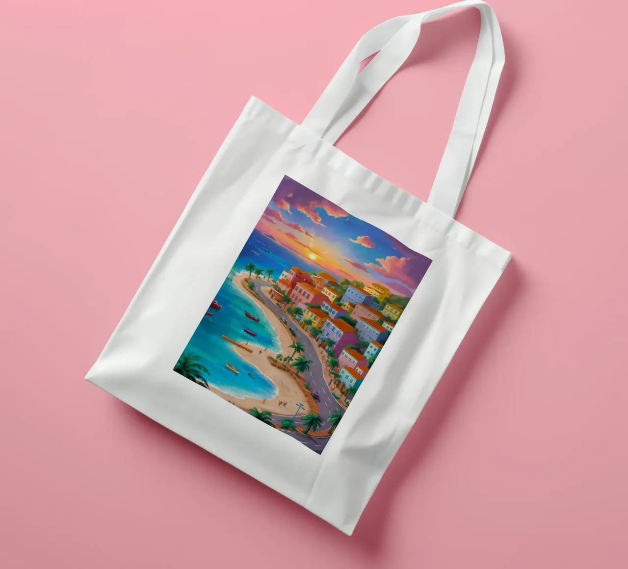 Tramonto Splendore costiero borsa in juta da Chroma Haven