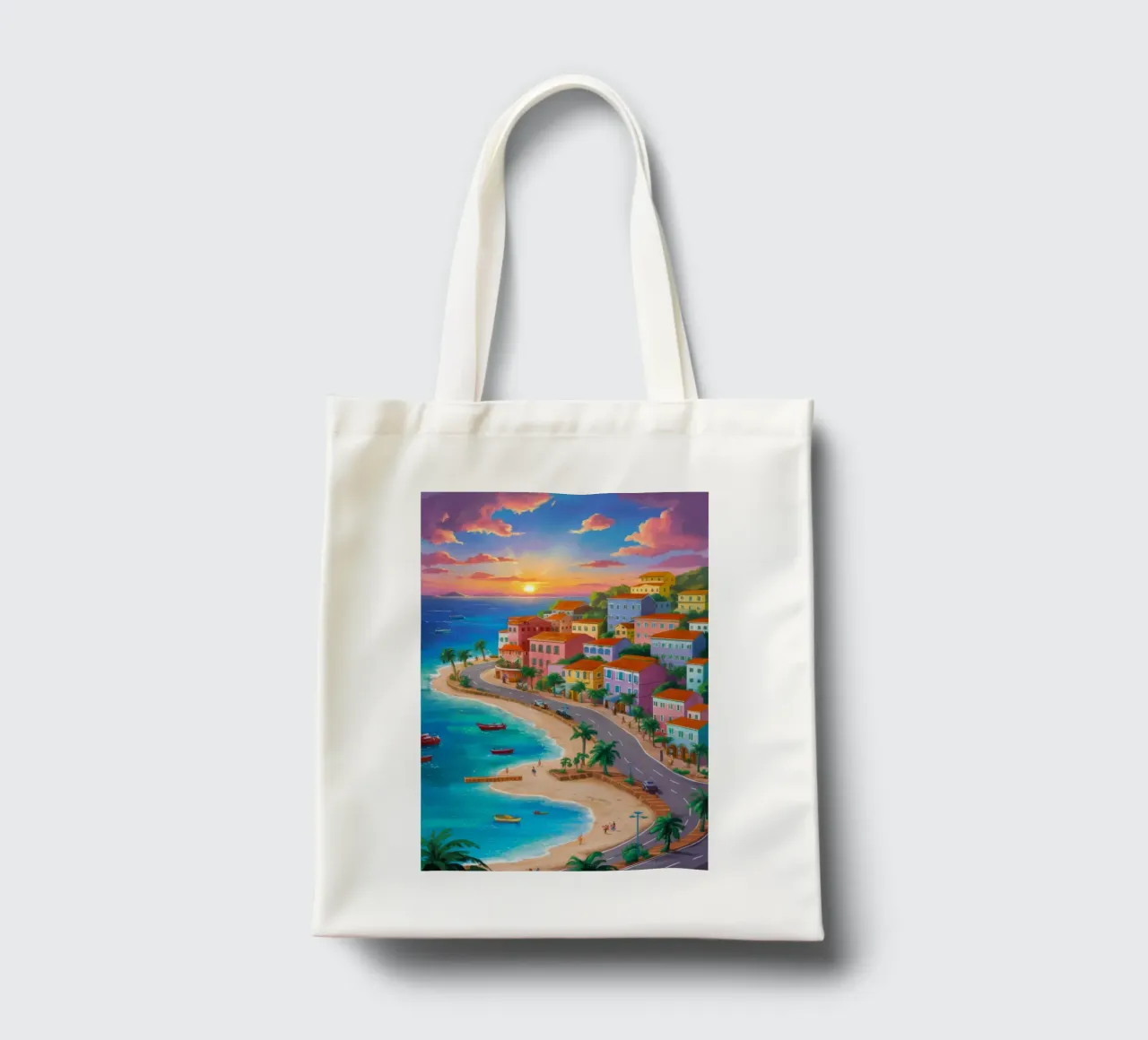 Tramonto Splendore costiero borsa in juta da Chroma Haven