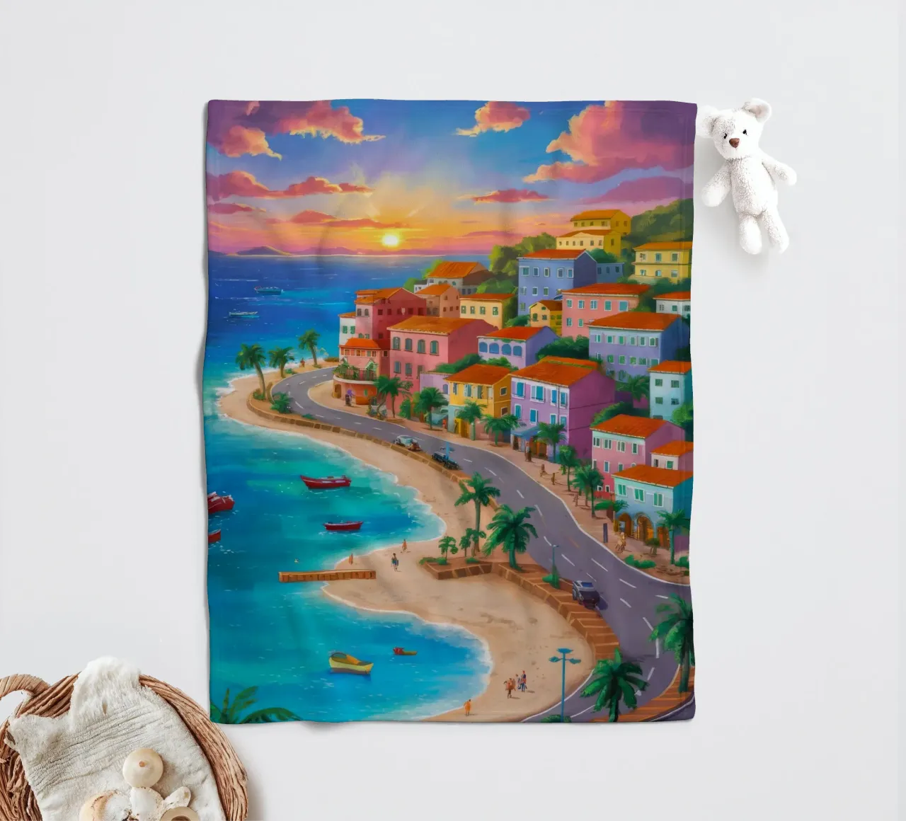 Tramonto Splendore costiero coperta in pile da Chroma Haven