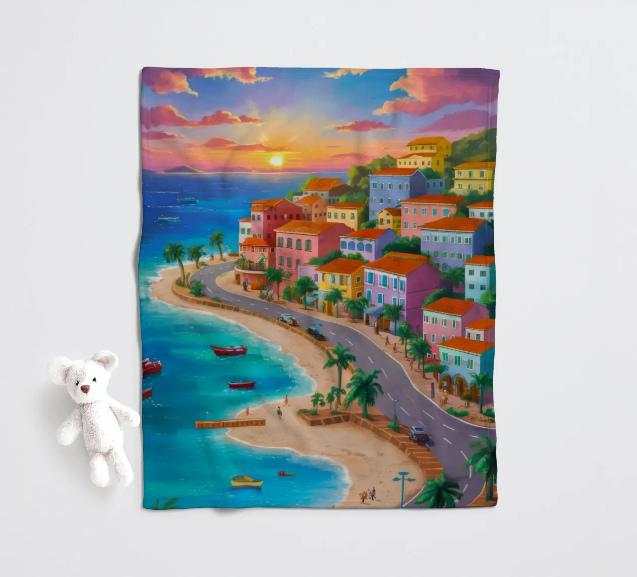 Tramonto Splendore costiero coperta in pile da Chroma Haven