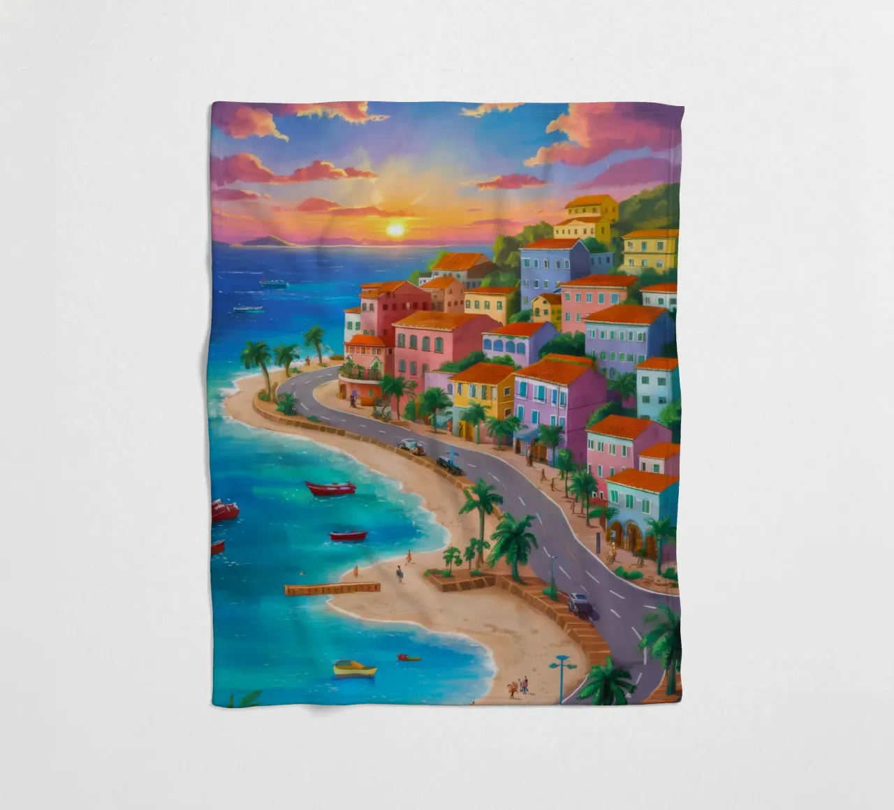 Tramonto Splendore costiero coperta in pile da Chroma Haven