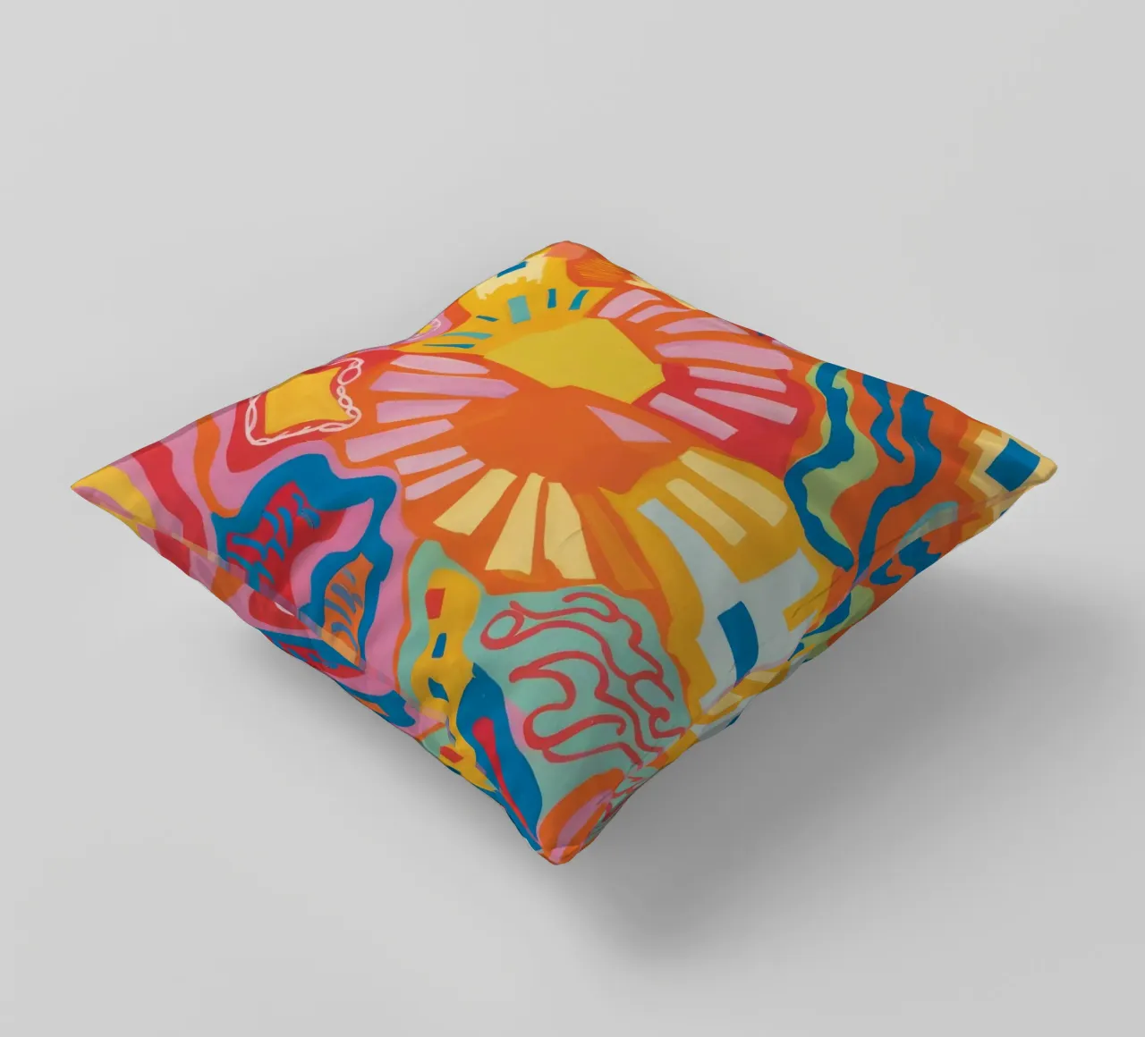 Solar Flare Radiance decorative cushion by Ember Stone