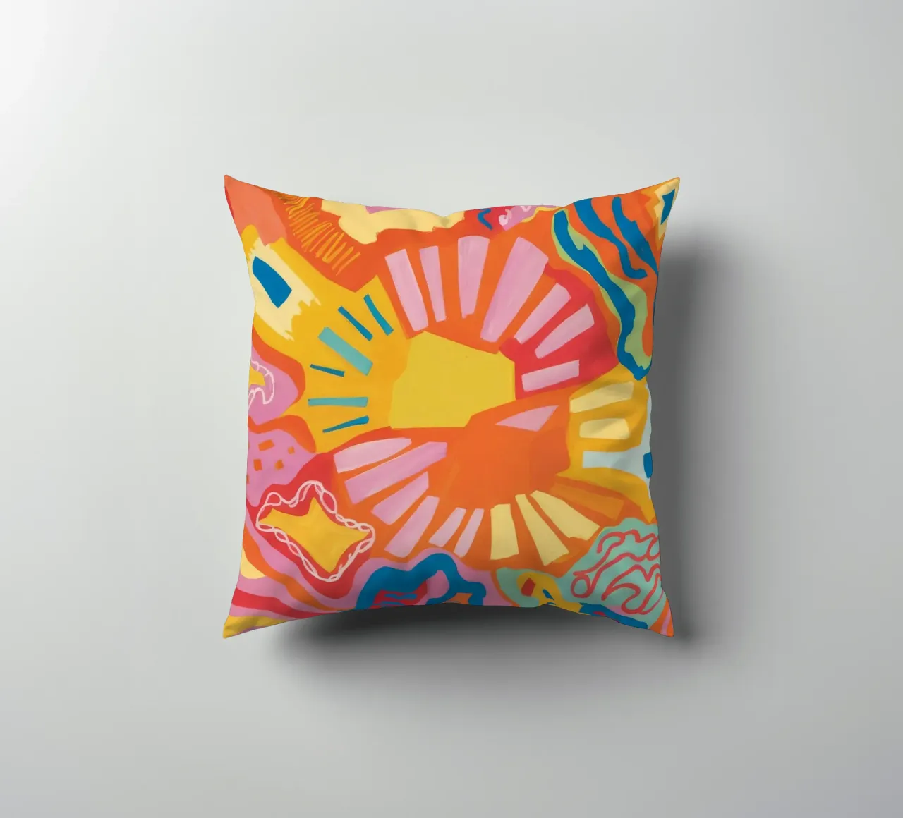 Solar Flare Radiance decorative cushion by Ember Stone