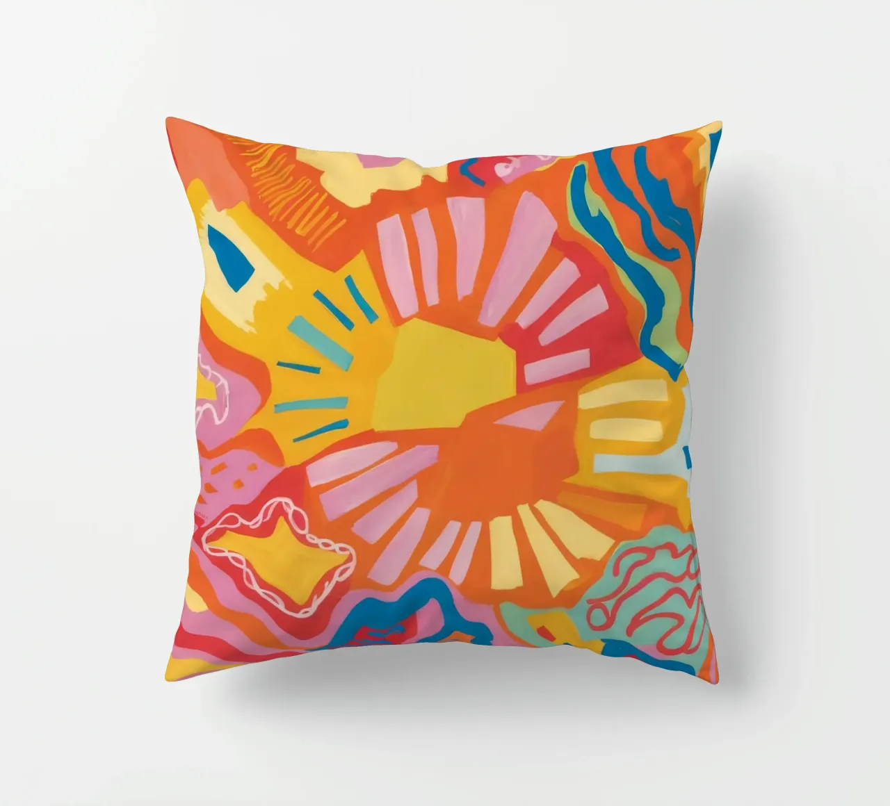 Solar Flare Radiance decorative cushion by Ember Stone