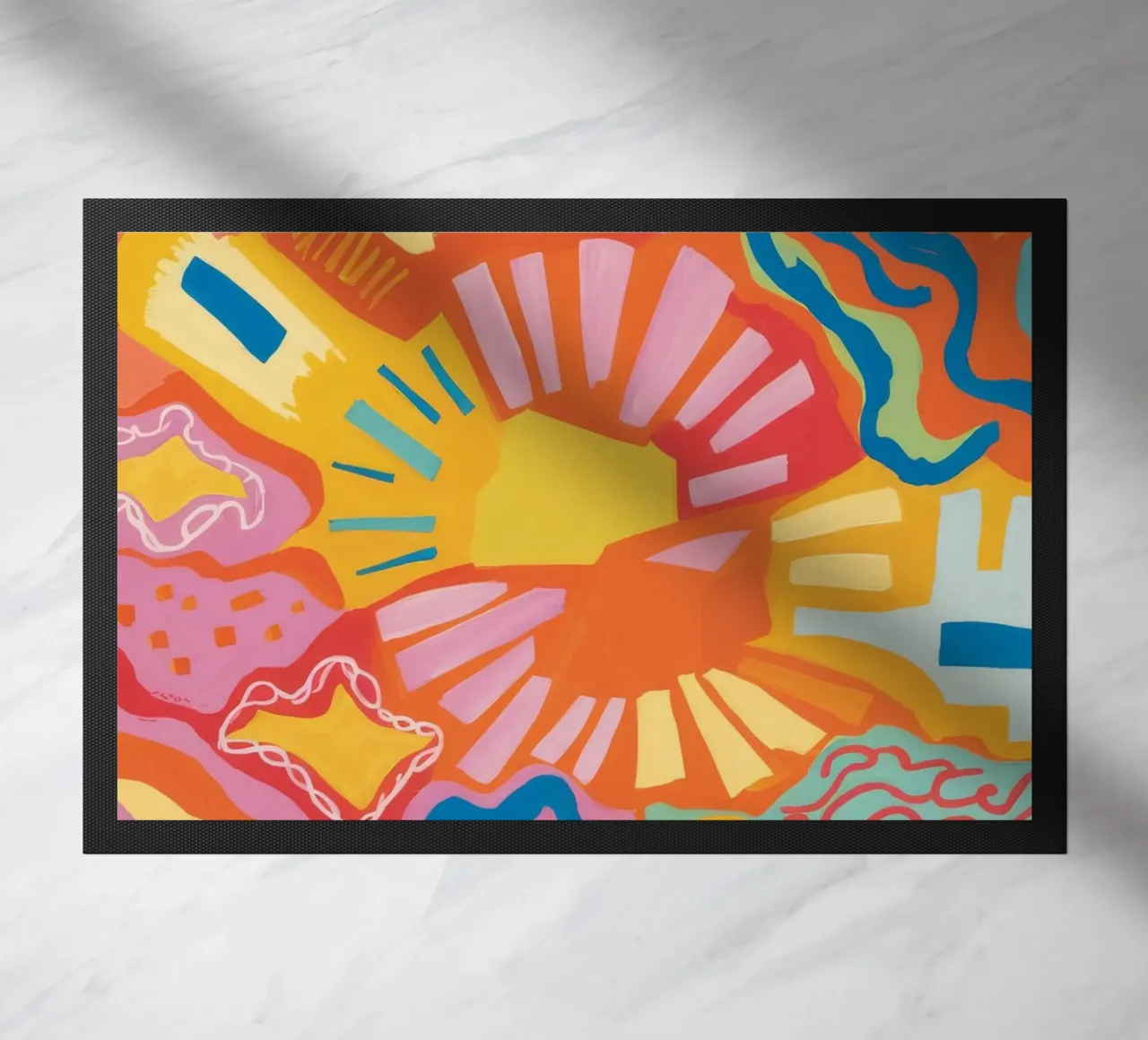 Solar Flare Radiance doormat by Ember Stone