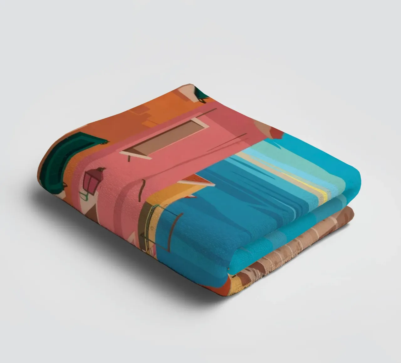 Smal steegje zonlicht badhanddoek van Chroma Haven