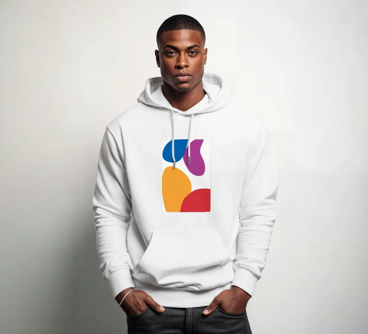 forme astratte e colorate felpa con cappuccio da HicksShop