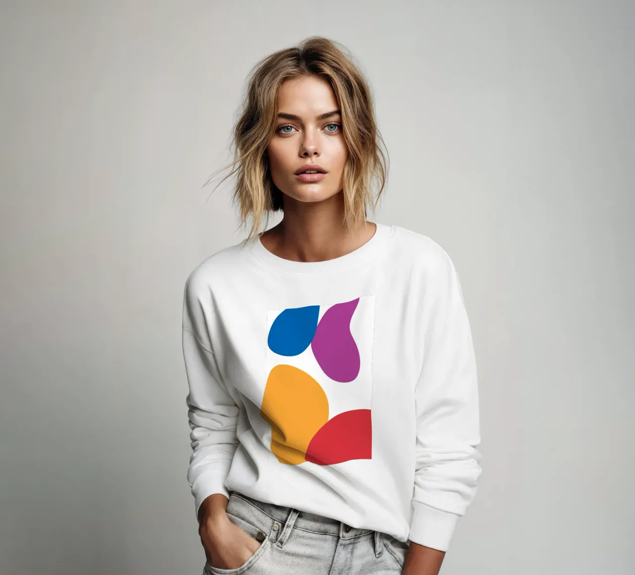 abstract and colorful shapes sweatshirt by HicksShop