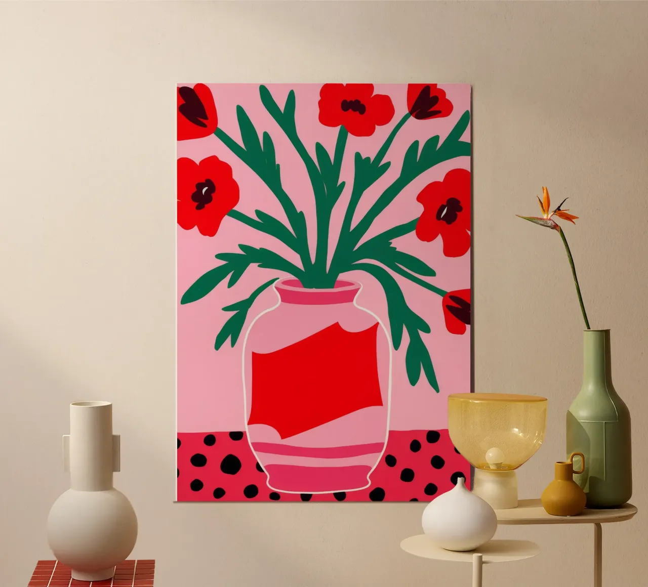 Perfezione rosa papavero pannello forex da Ember Stone