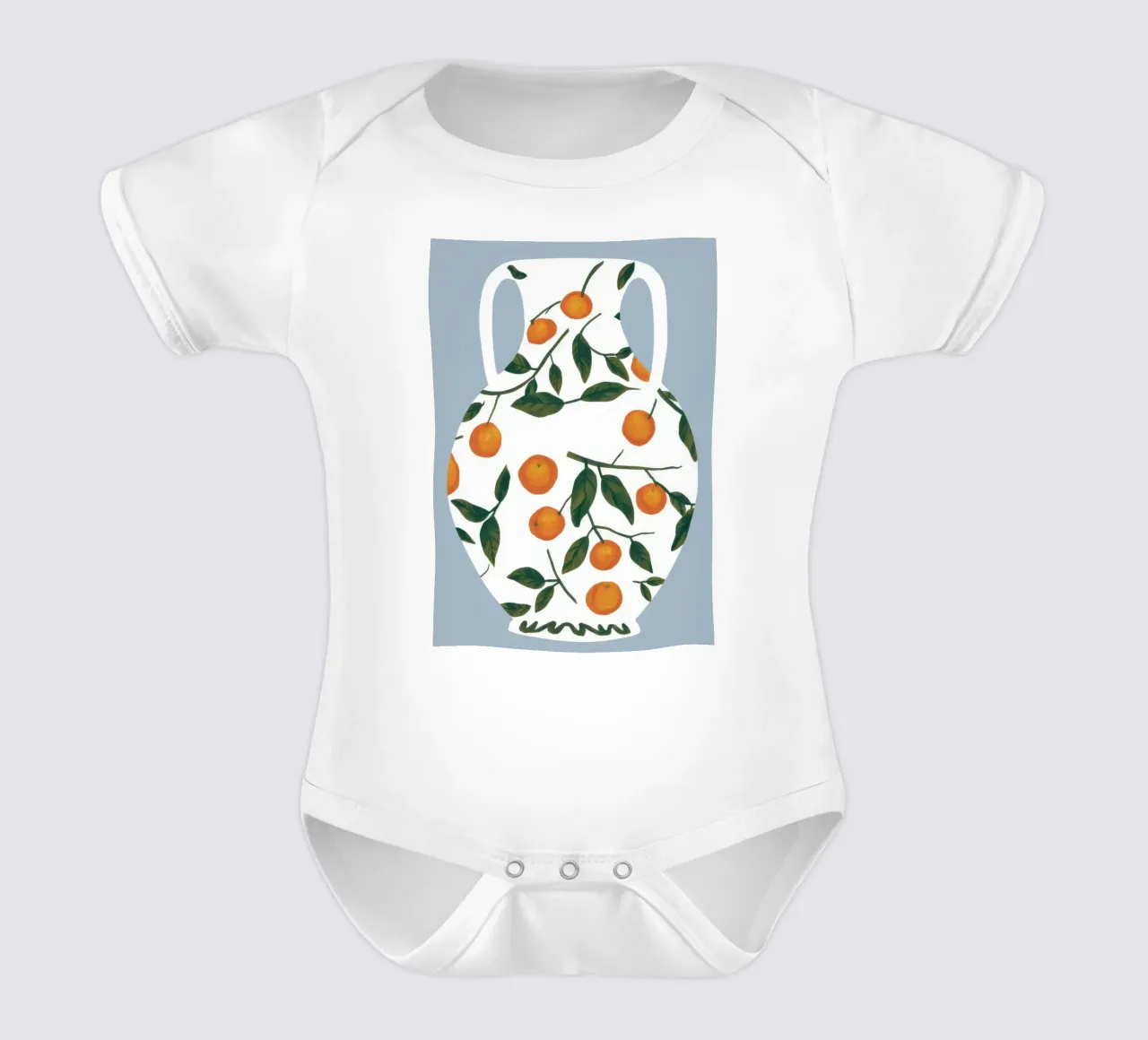 Citrus Grove Amphora short-sleeve baby romper by Ember Stone