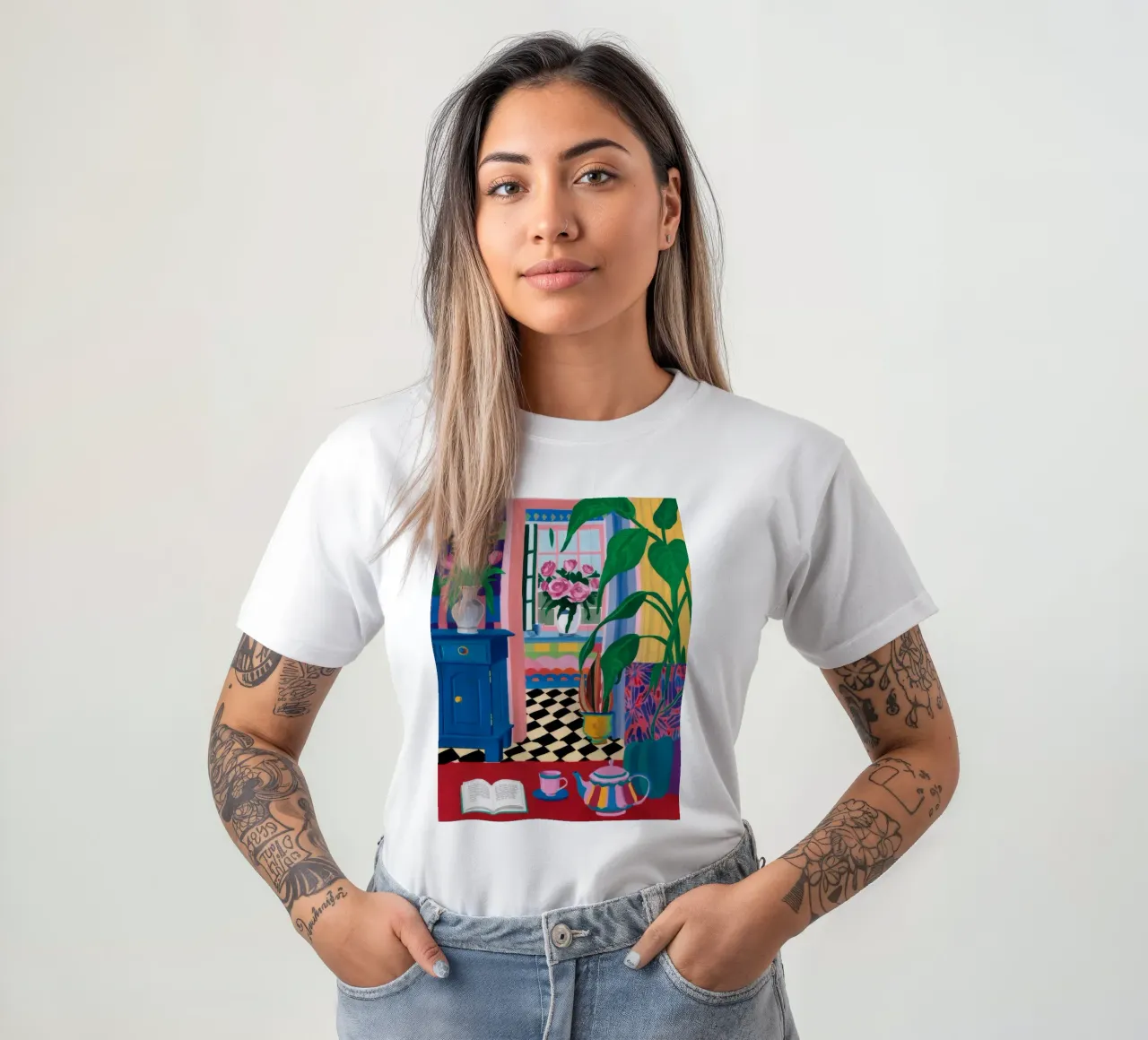 Gioia d'interni verdeggiante t-shirt da Haven Mirage