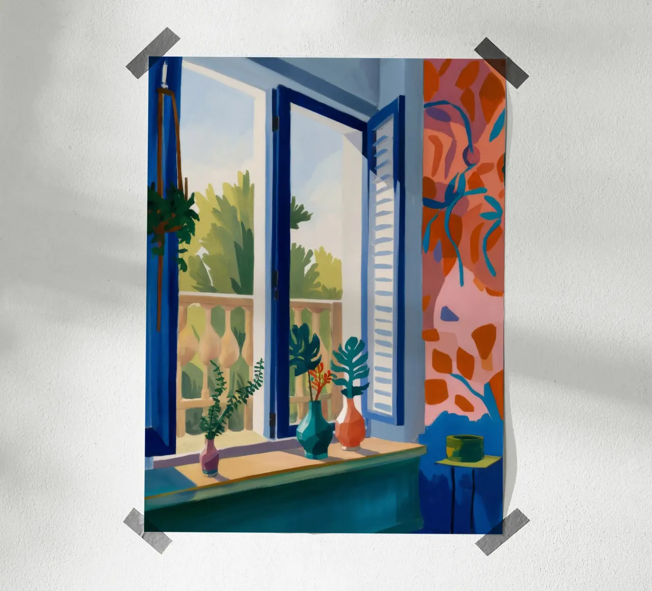 Serenità del giardino della finestra poster da Chroma Haven