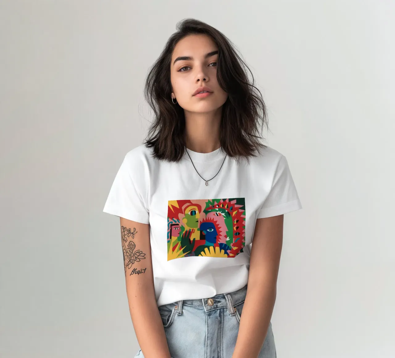 Abstracto Visage Bloom camiseta de Haven Mirage