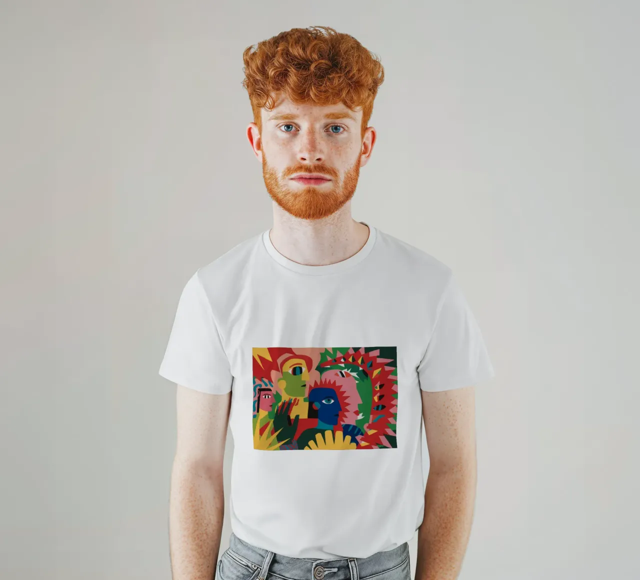 Abstracto Visage Bloom camiseta de Haven Mirage