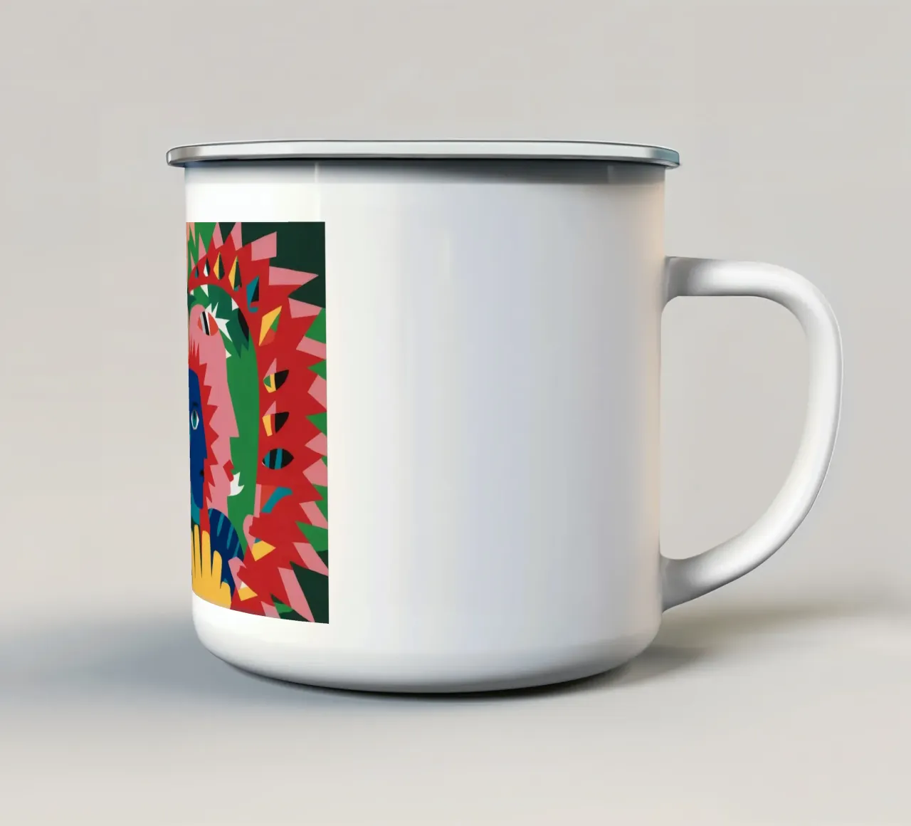 Visage astratto Bloom tazza in smalto da Haven Mirage