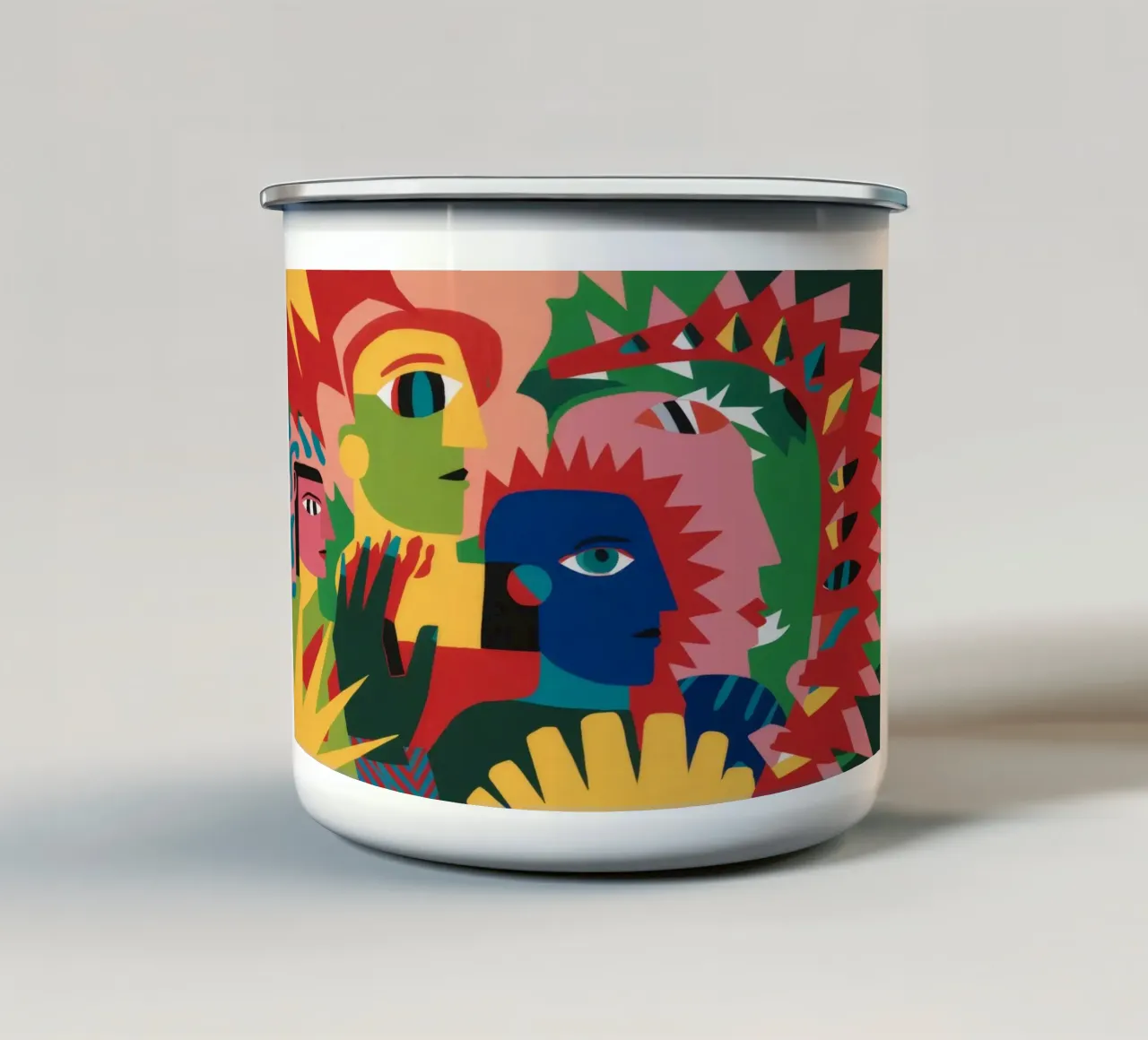 Visage astratto Bloom tazza in smalto da Haven Mirage