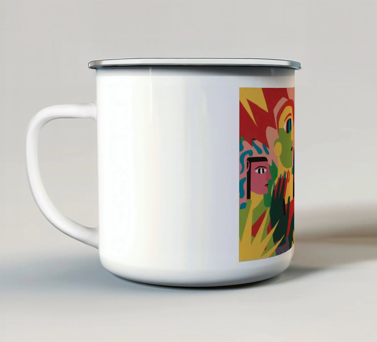 Visage astratto Bloom tazza in smalto da Haven Mirage
