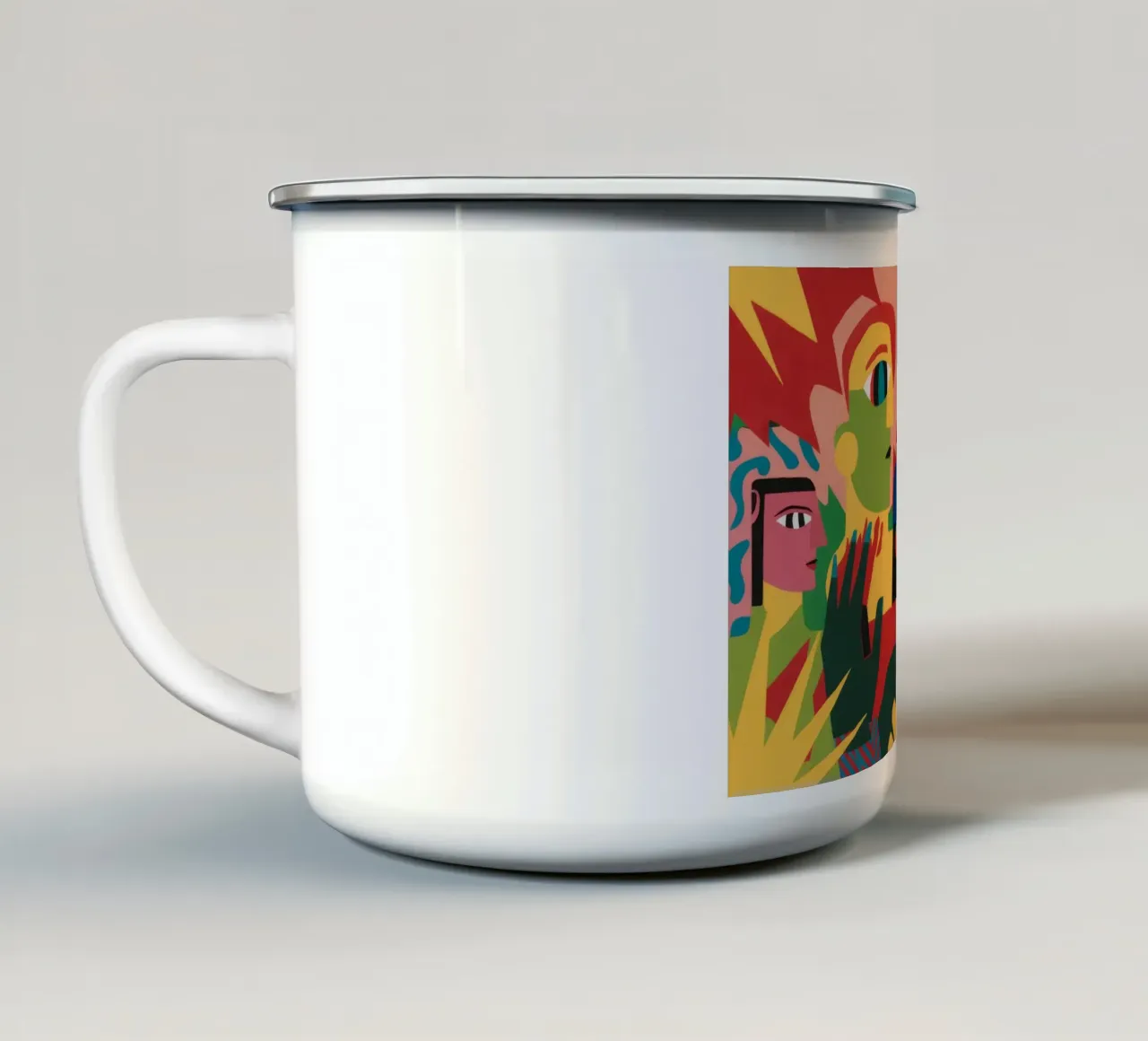 Visage astratto Bloom tazza in smalto da Haven Mirage