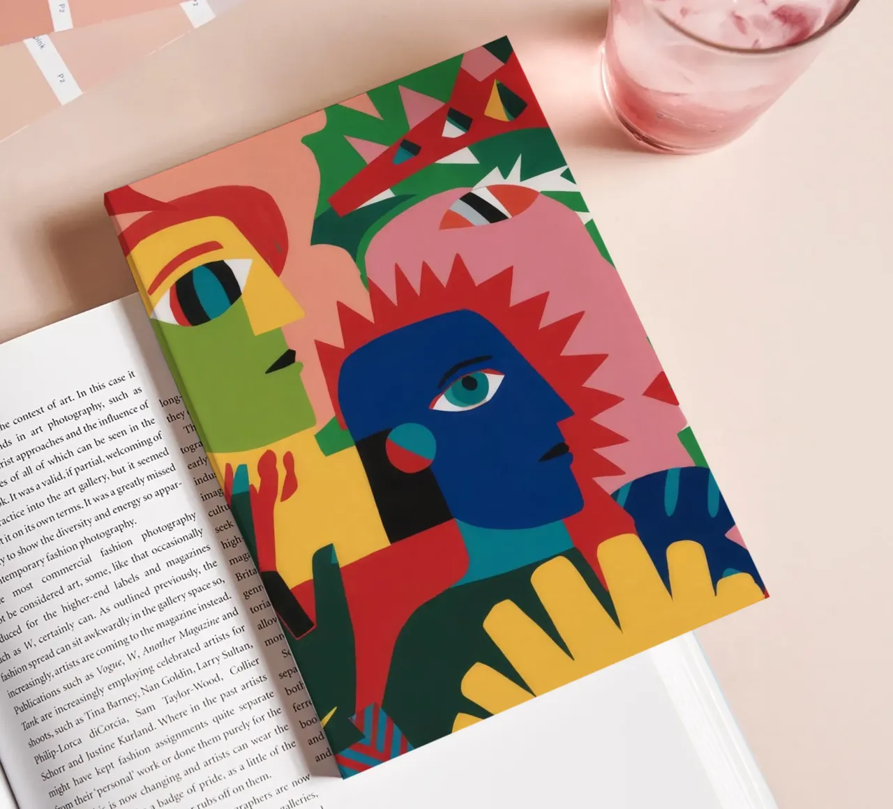 Abstract Visage Bloom notebook by Haven Mirage