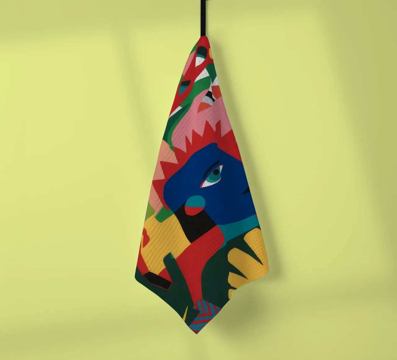 Abstract Visage Bloom tea towel by Haven Mirage
