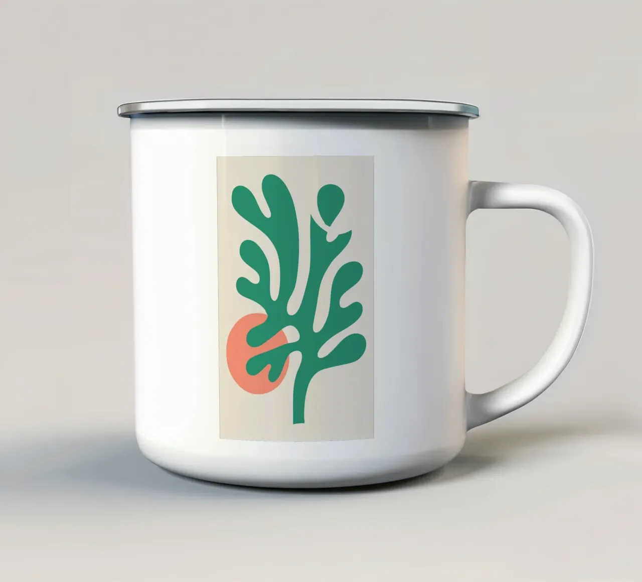 Corallo verde e cerchio tazza in smalto da HicksShop