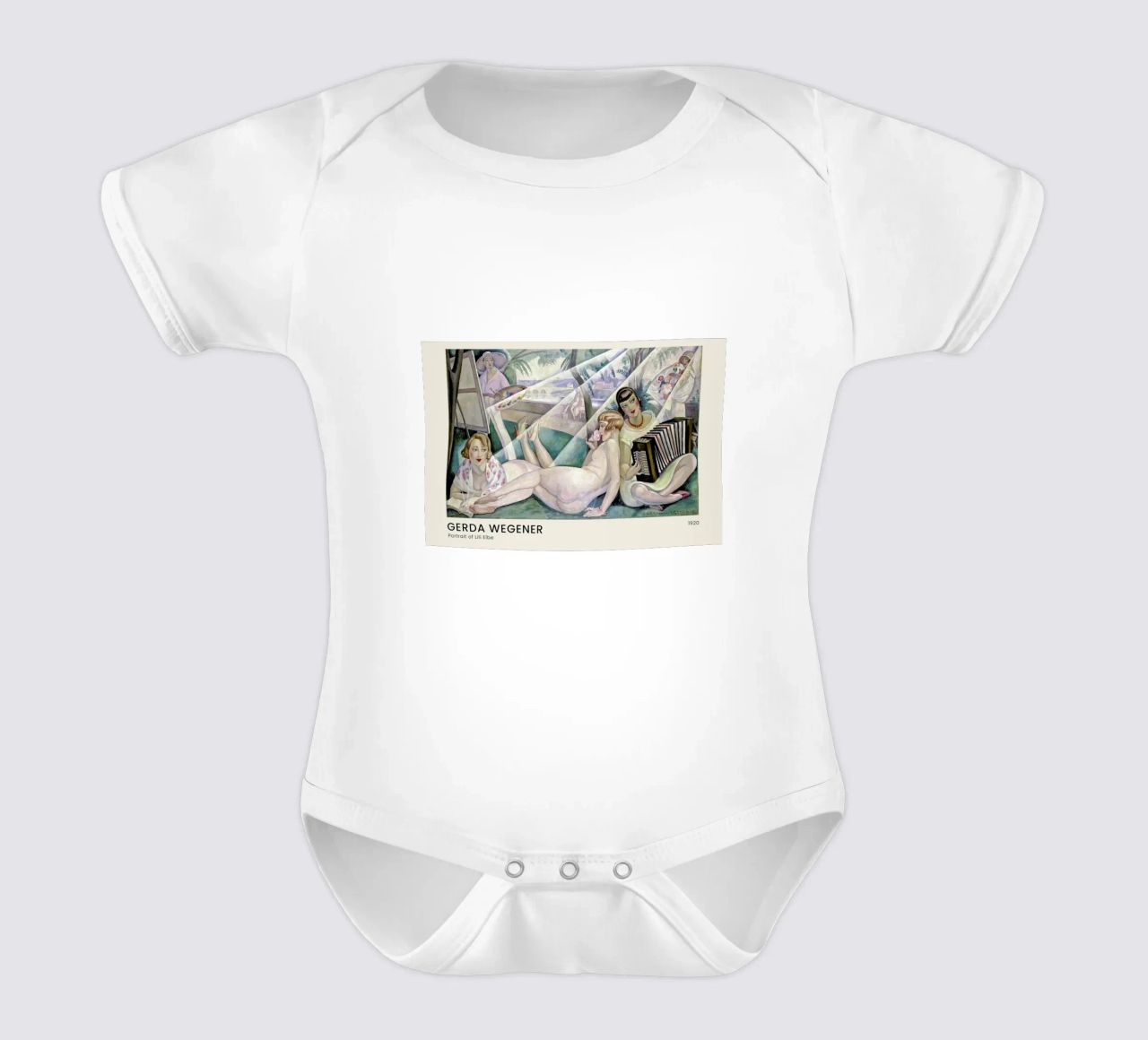 Gerda Wegener - A Summer's Day II body neonato maniche corte da Vintage by JUNIQE