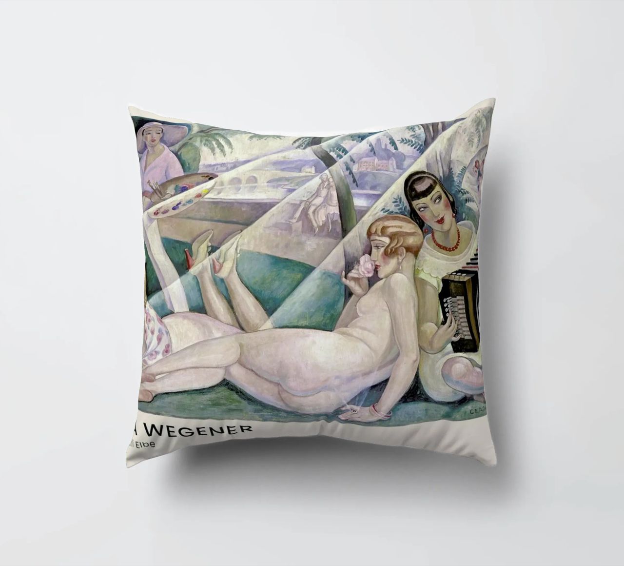 Gerda Wegener - A Summer's Day II cuscino da Vintage by JUNIQE