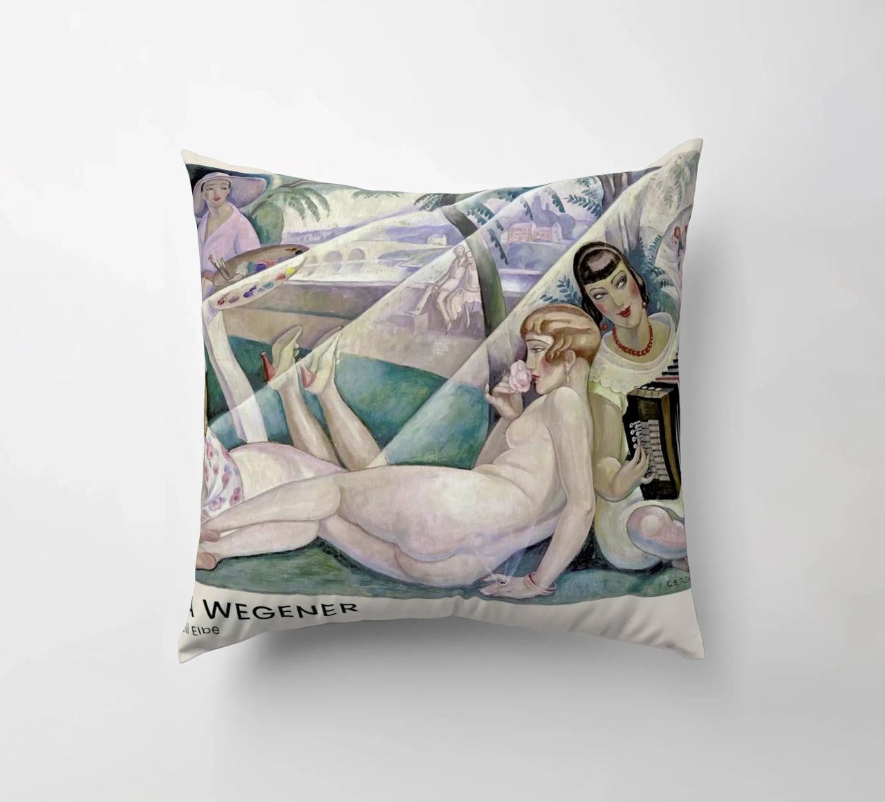 Gerda Wegener - A Summer's Day II cuscino da Vintage by JUNIQE