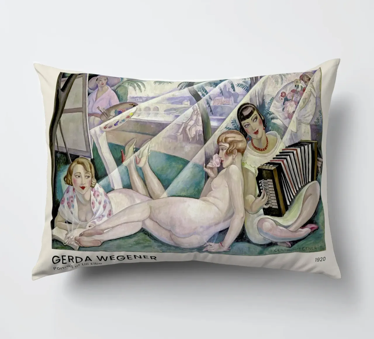 Gerda Wegener - A Summer's Day II cuscino da Vintage by JUNIQE