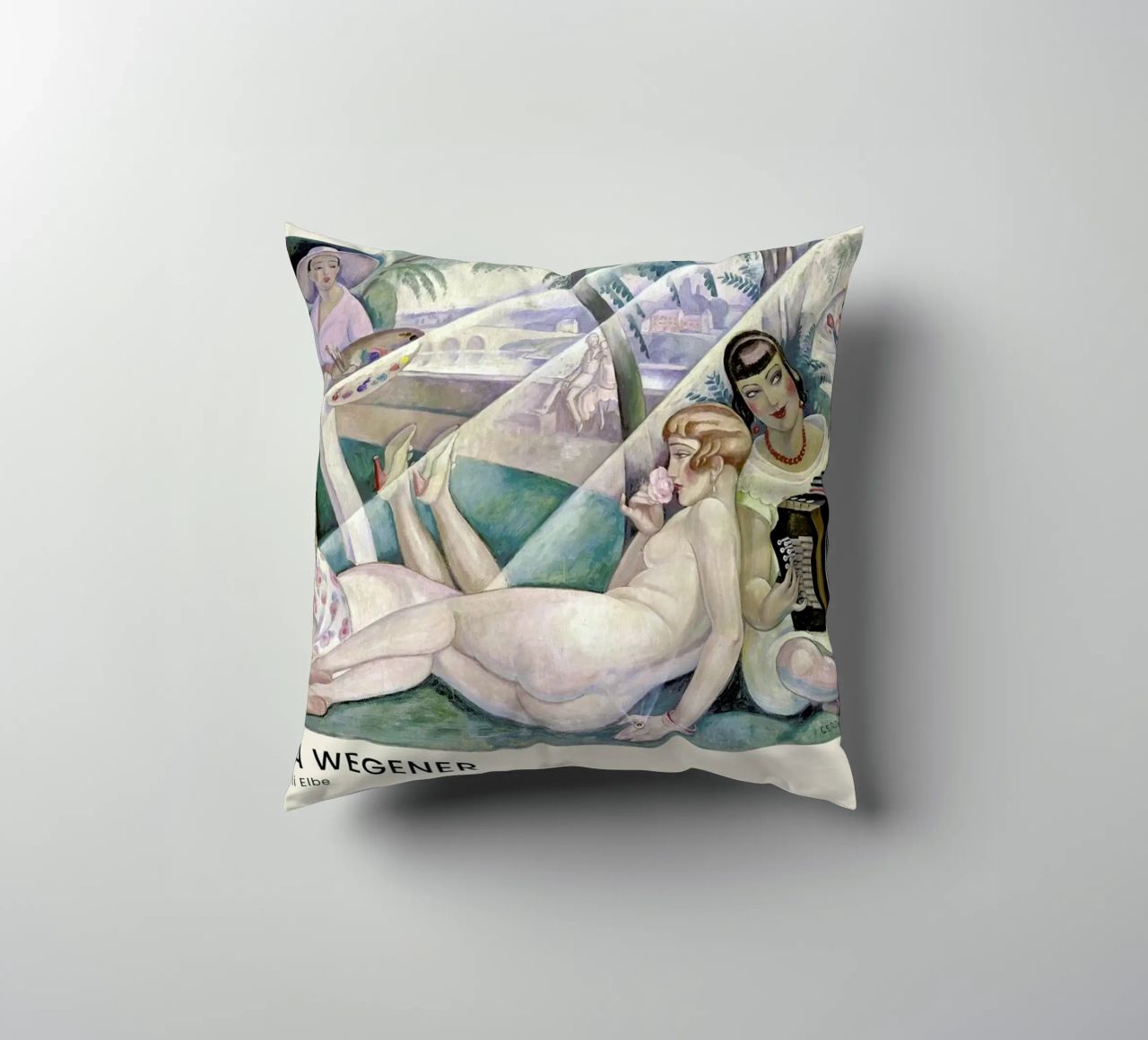 Gerda Wegener - A Summer's Day II cuscino da Vintage by JUNIQE