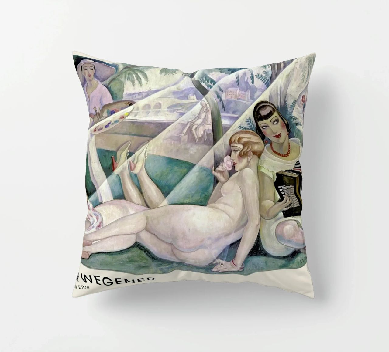 Gerda Wegener - A Summer's Day II cuscino da Vintage by JUNIQE