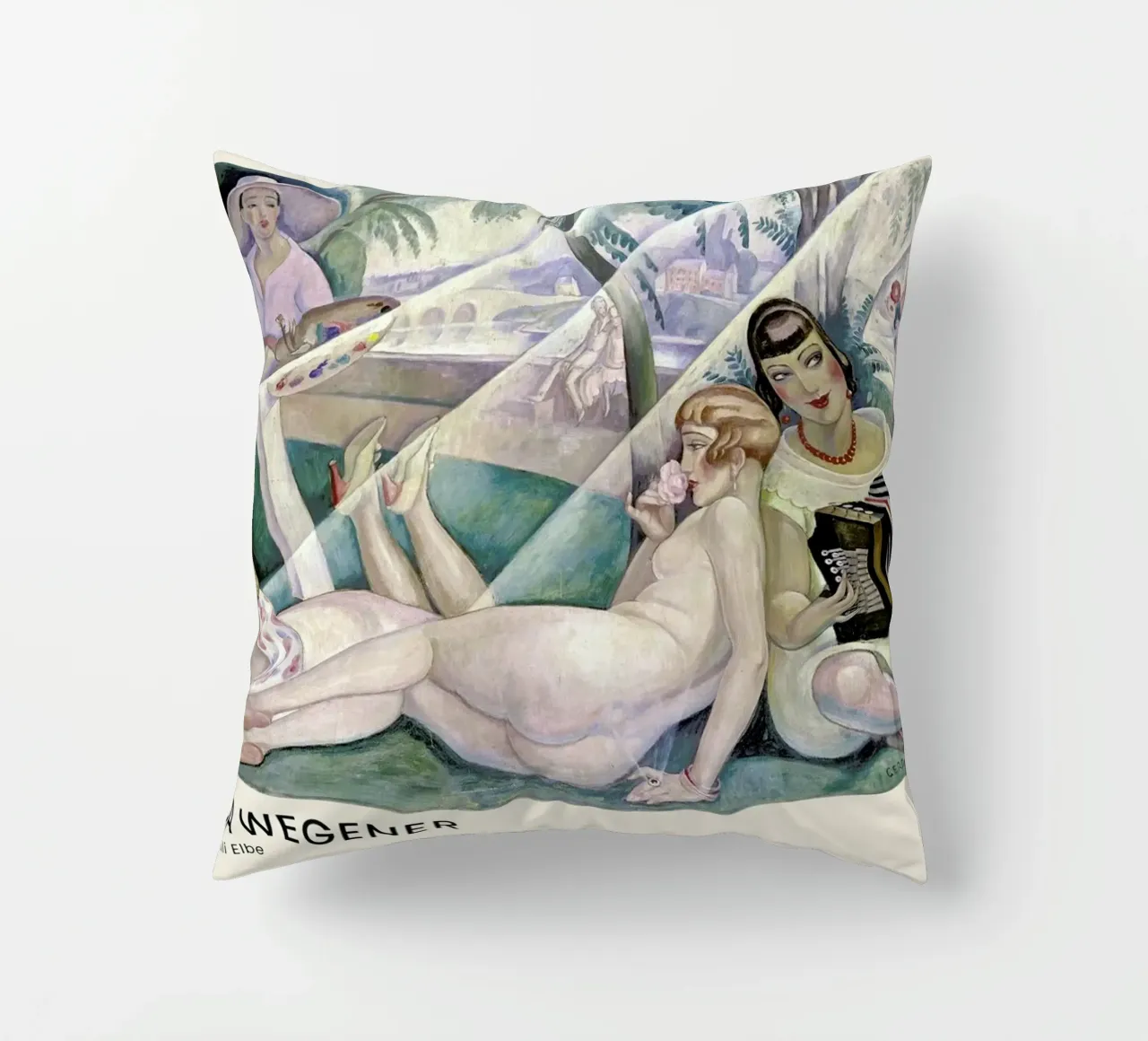Gerda Wegener - A Summer's Day II cuscino da Vintage by JUNIQE