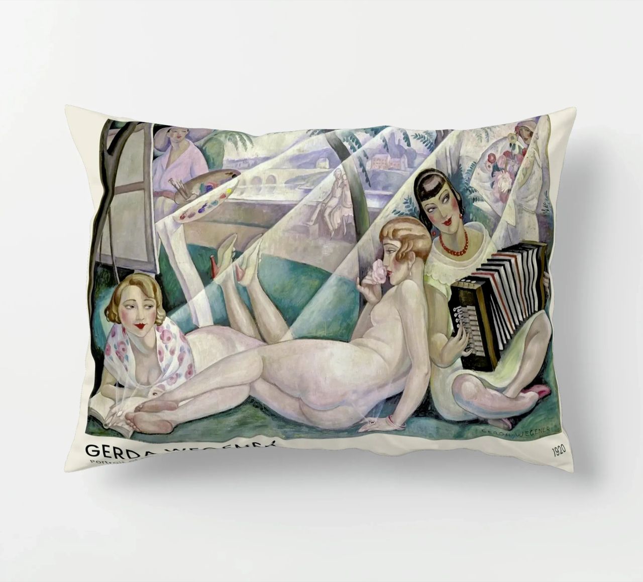 Gerda Wegener - A Summer's Day II cuscino da Vintage by JUNIQE