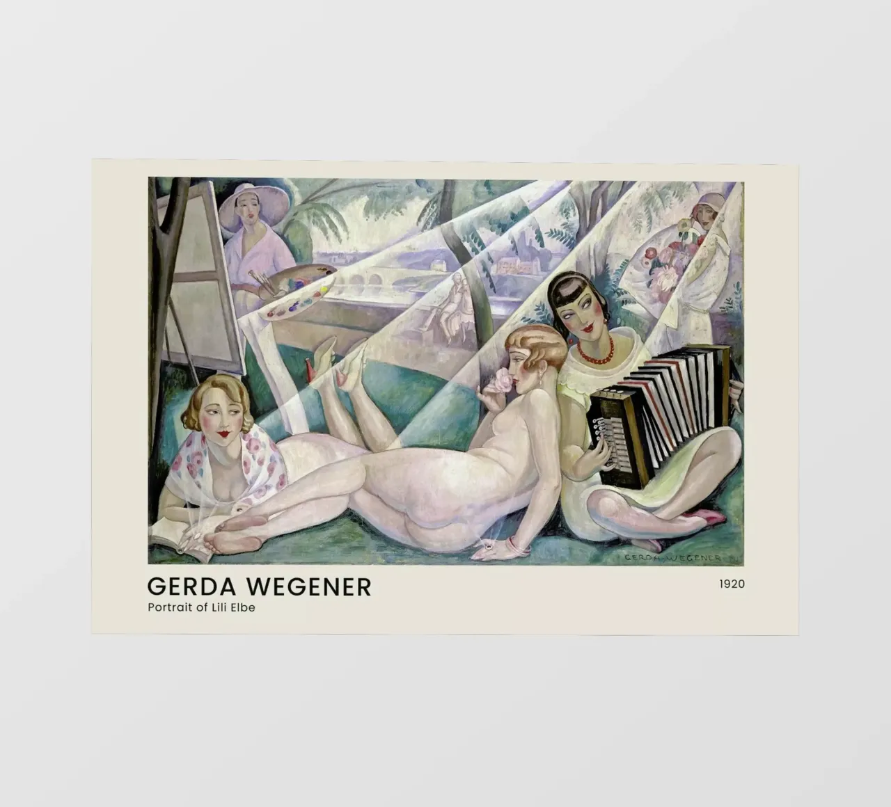Gerda Wegener - A Summer's Day II backlit film by Vintage by JUNIQE