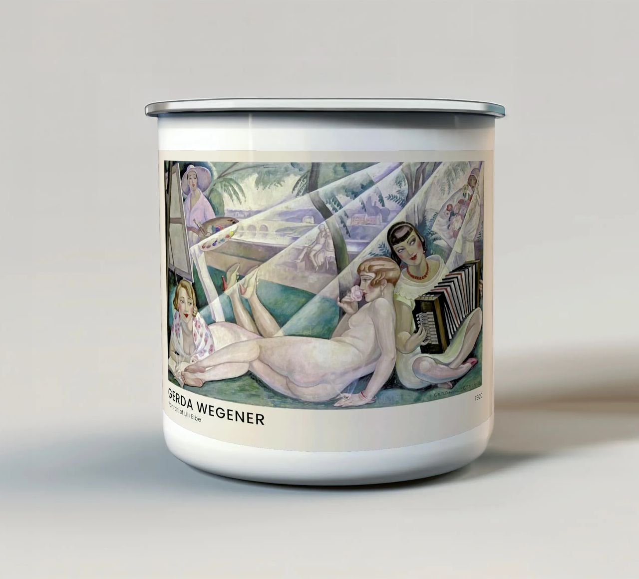 Gerda Wegener - A Summer's Day II tazza in smalto da Vintage by JUNIQE