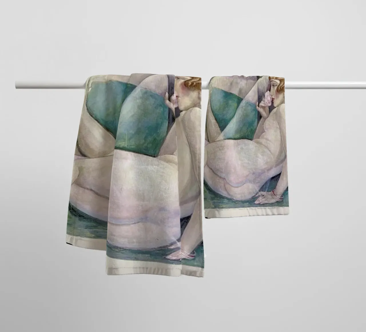 Gerda Wegener - A Summer's Day II badhanddoek van Vintage by JUNIQE