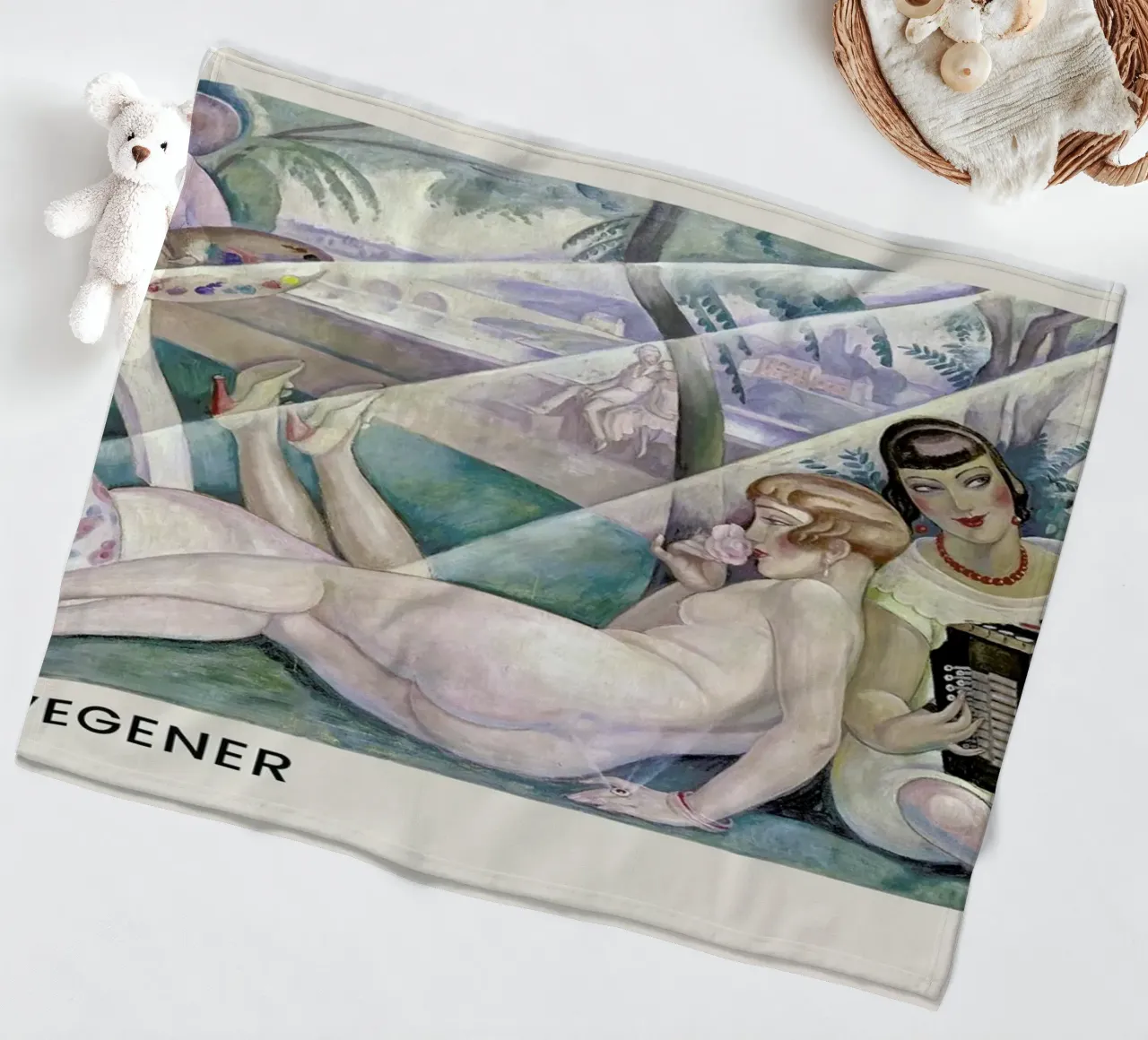 Gerda Wegener - A Summer's Day II coperta in pile da Vintage by JUNIQE