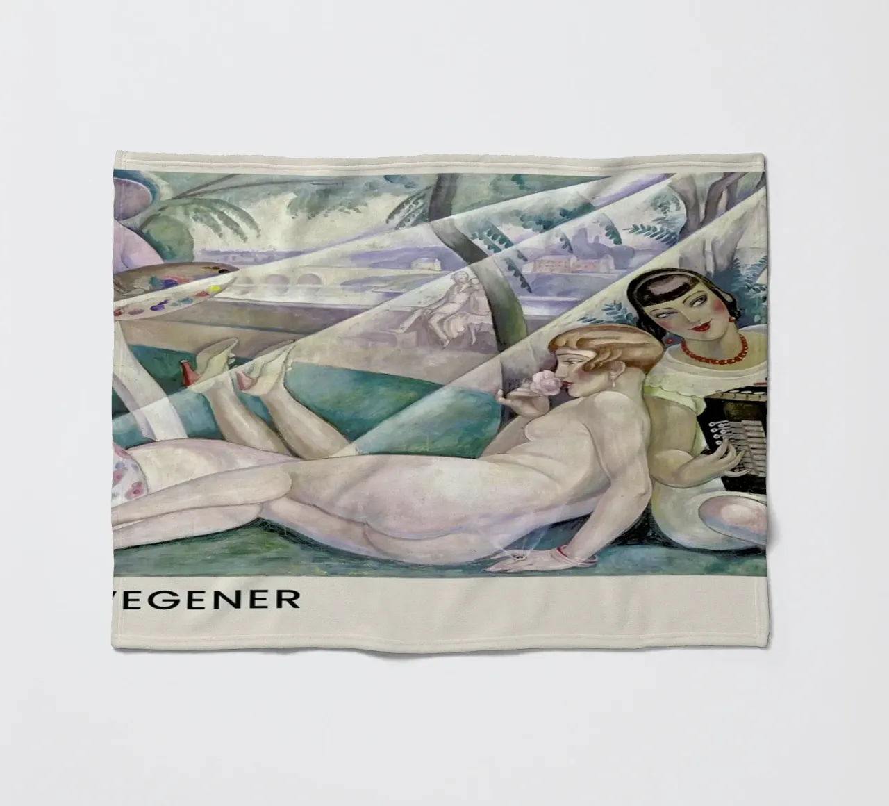 Gerda Wegener - A Summer's Day II manta de franela de Vintage by JUNIQE