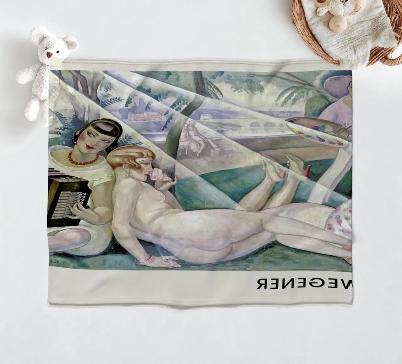 Gerda Wegener - A Summer's Day II coperta in pile da Vintage by JUNIQE