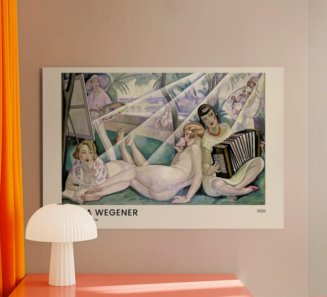 Gerda Wegener - A Summer's Day II pannello forex da Vintage by JUNIQE