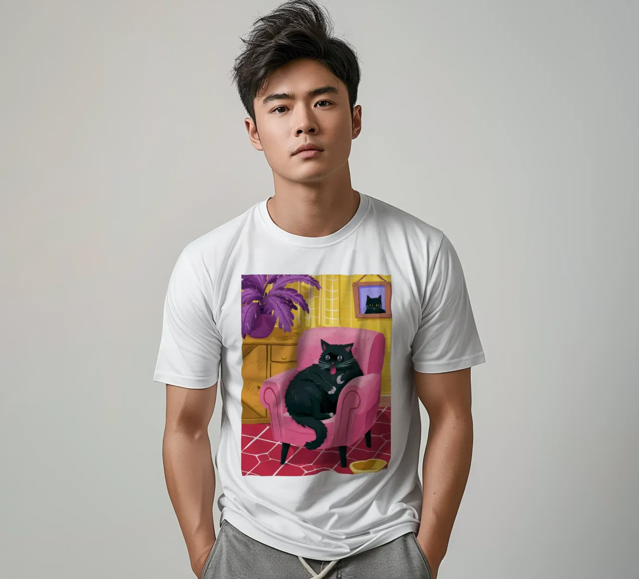 Regal Black Cat t-shirt by Chroma Haven