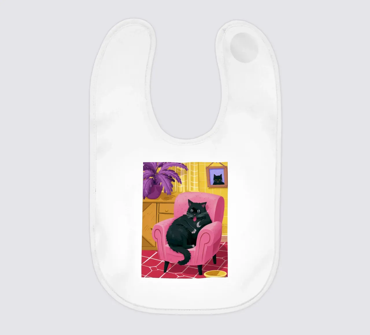 Gatto nero regale bavaglino da Chroma Haven